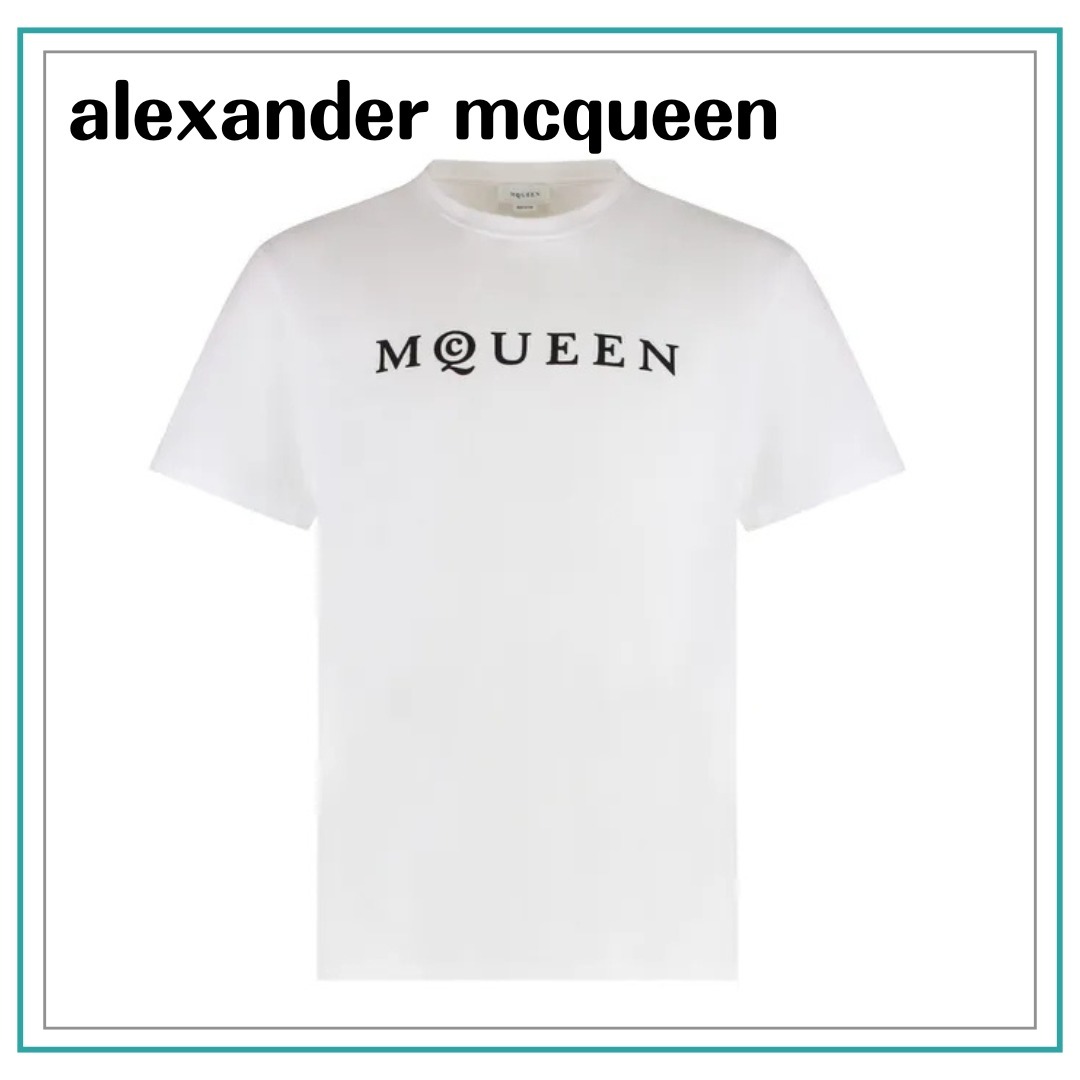 【alexander mcqueen】ロゴプリント入りコットンTシャツ