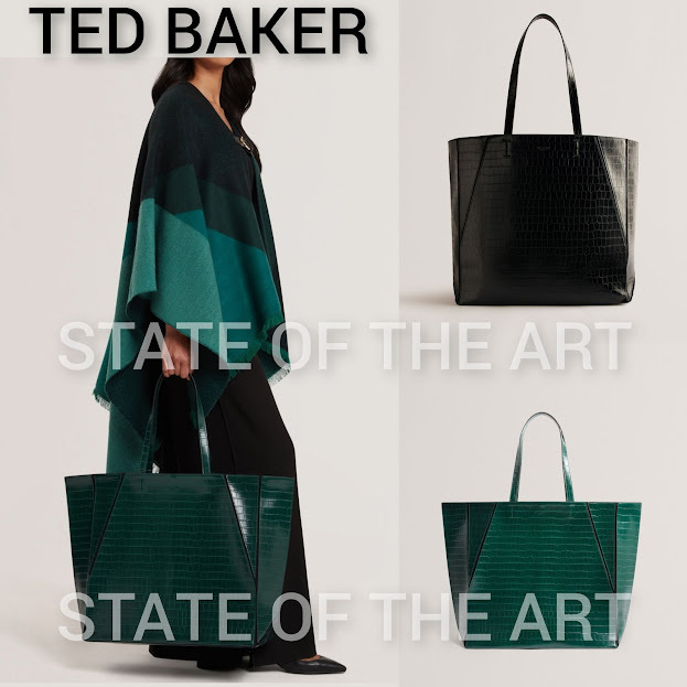 英国発【TED BAKER】SOPHYNA クロコ調 ショッパートートバッグ