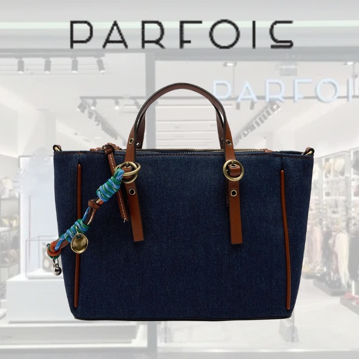 【日本未入荷】PARFOIS デニム 2WAYトートバッグ スクエア