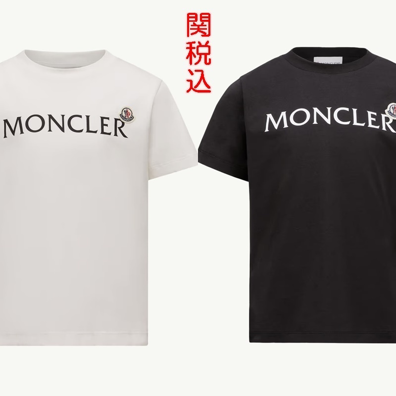 大人もOK MONCLER 定番 ロゴ Tシャツ 関税込