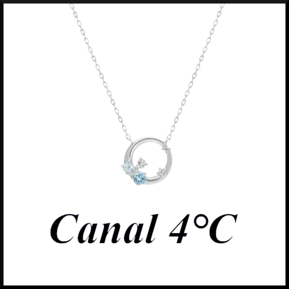 大人気☆Canal ４℃ サークルモチーフ シルバーネックレス 上品