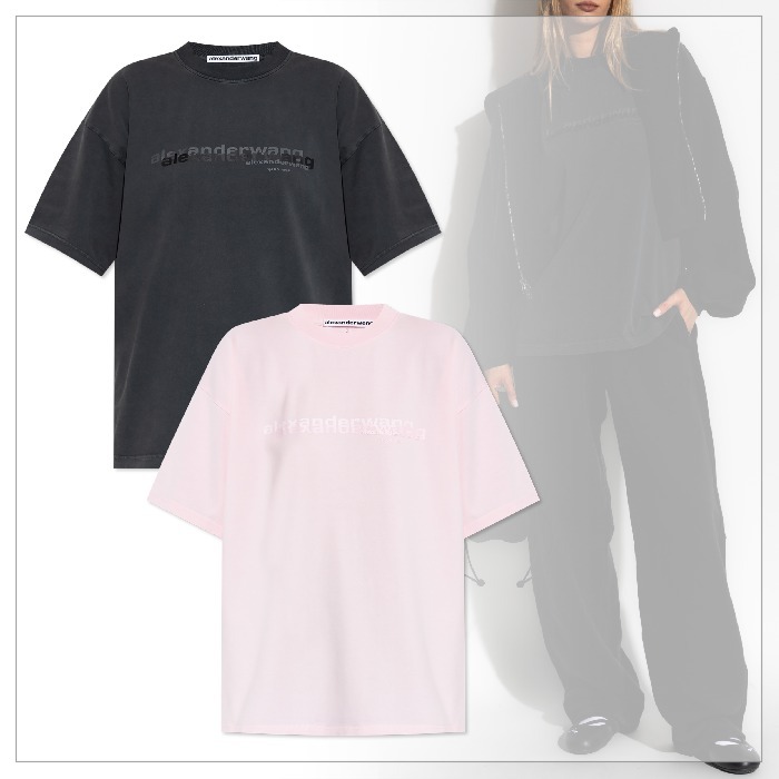 関税負担なし◆Alexander Wang◆オーバーサイズ Tシャツ ロゴ