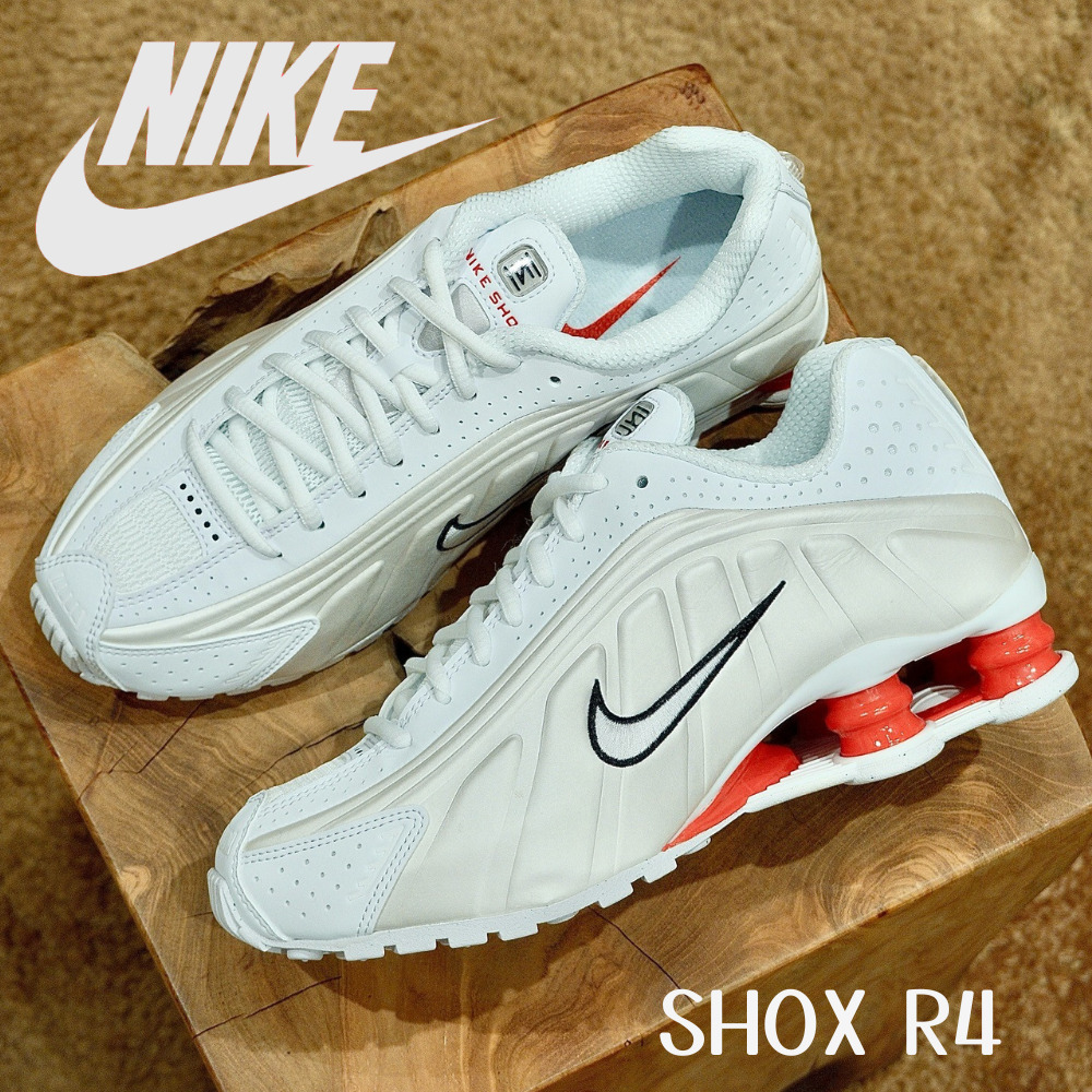 関税送料込♪NIKE/WMNS SHOX R4 “White, Phantom & Red”