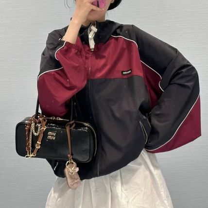 ネイビー（紺）系 MiuMiu(ミュウミュウ) ブルゾン(レディース