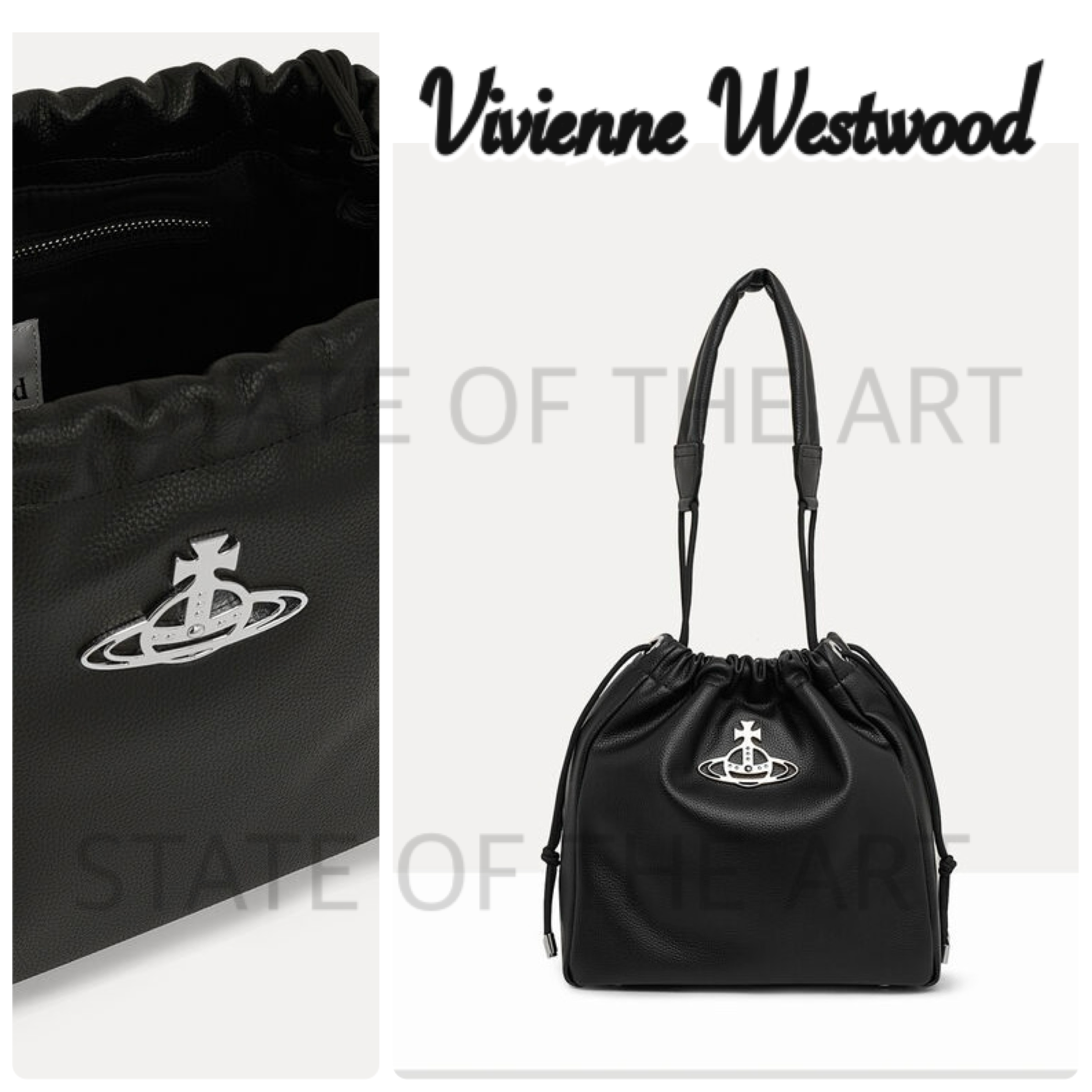 新着【Vivienne Westwood】Hilary ロゴ バケットバッグ