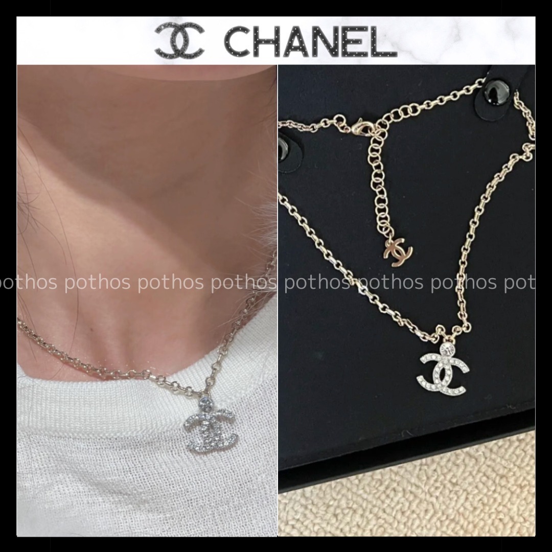 【洗練の輝き】 CHANEL CCロゴ ネックレス