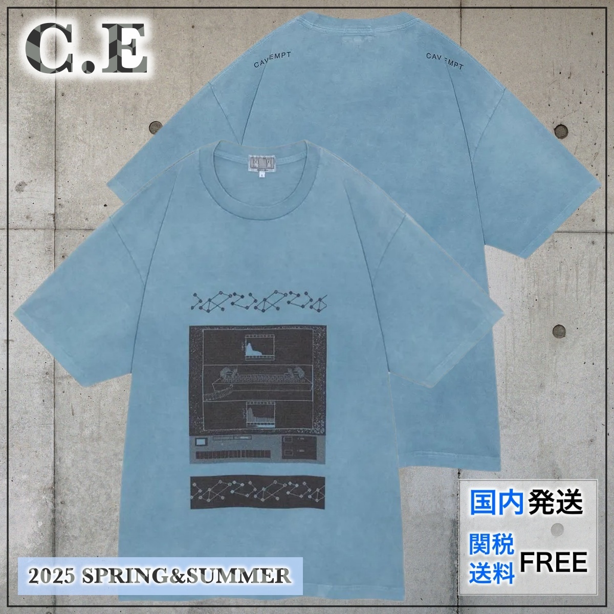 【国内買付】C.E OVRDYE FK InputA3 T グラフィック Tシャツ