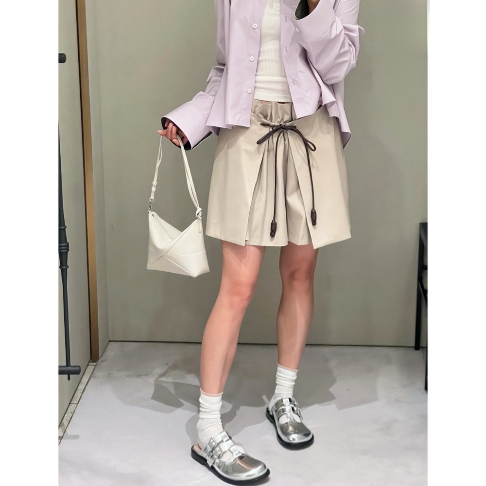 《上品で可愛い》【LOEWE】コットン&シルク ミニ スカート