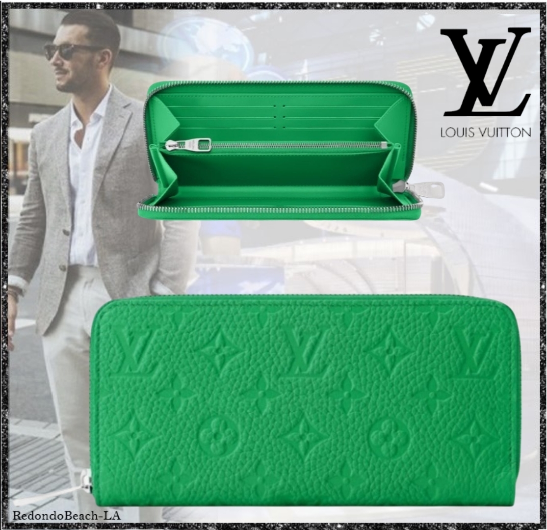 【目を引く鮮やかグリーン】LOUISVUITTON★ZippyWallet 長財布