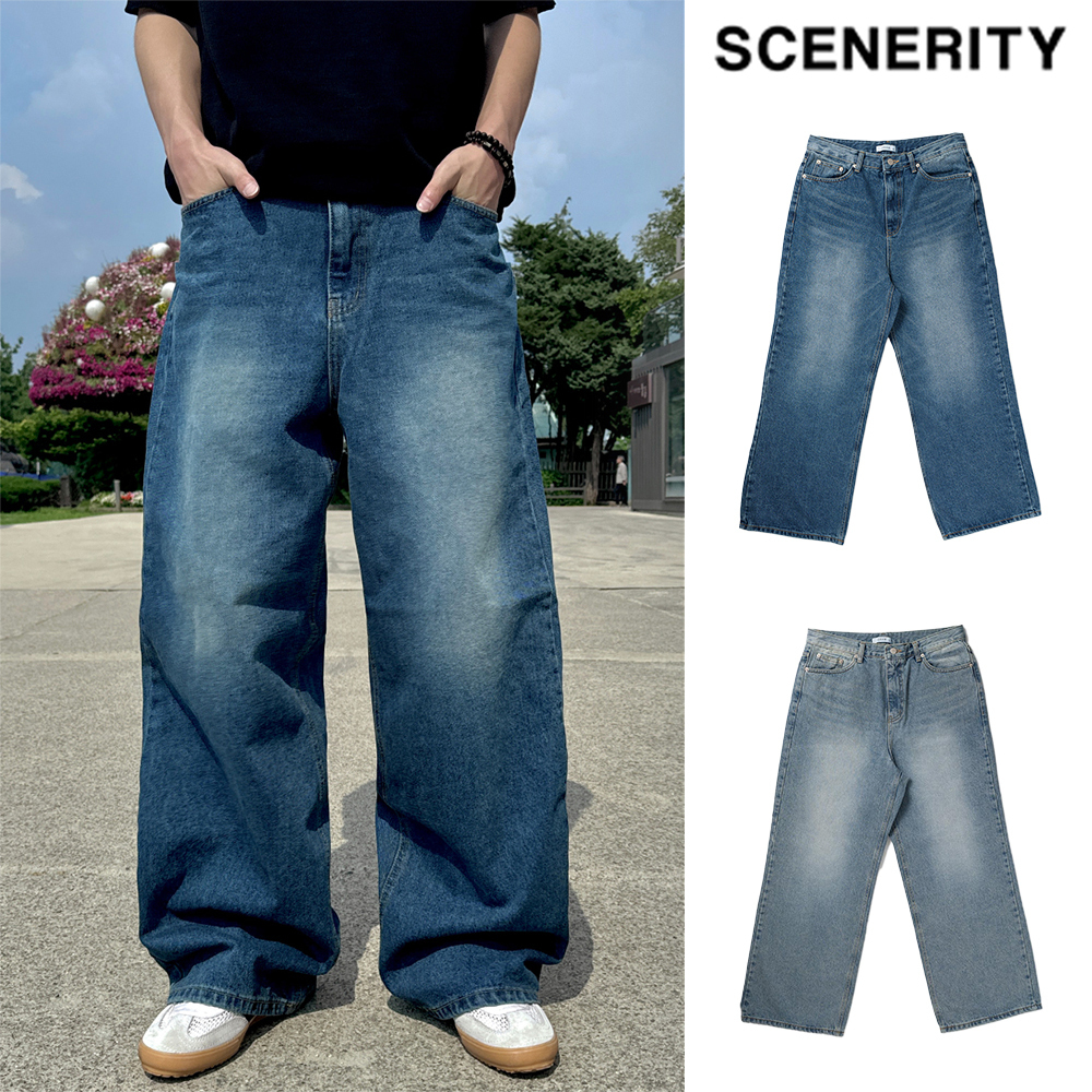 【SCENERITY】Ellie Washing Wide Pants