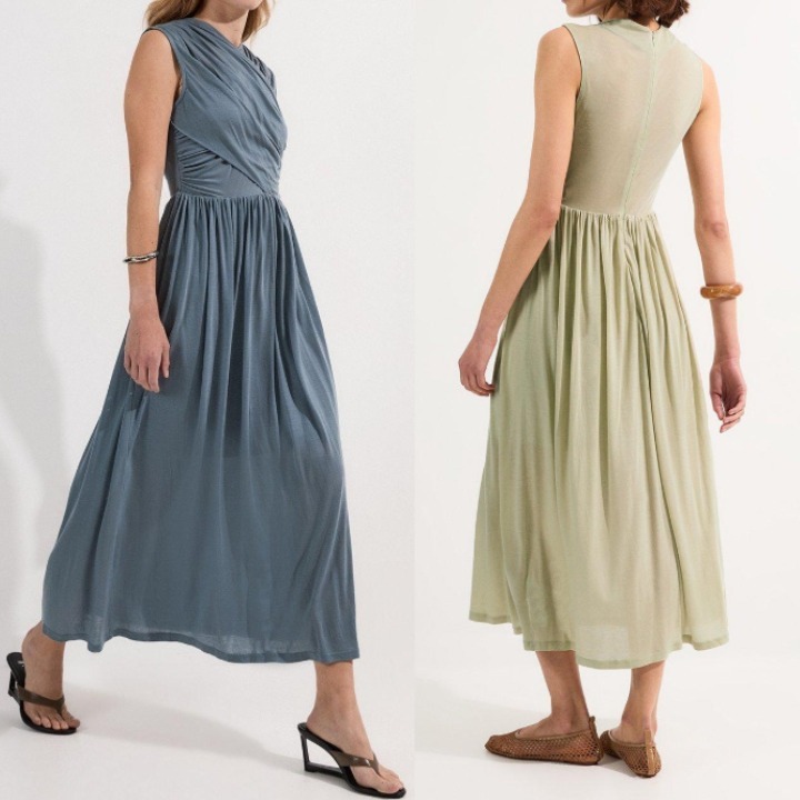 安心追跡【KAREN MILLEN】ジャージーディテールミディドレス