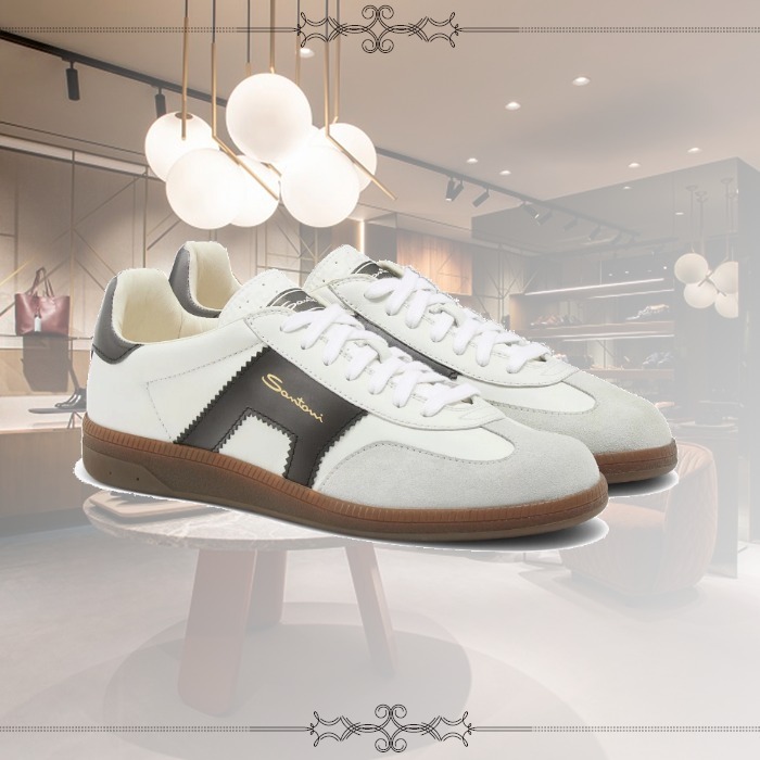【★完売必至★】Santoni ☆ レザースエード DBS Oly スニーカー