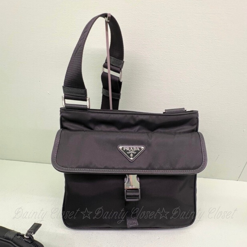 PRADA プラダ ショルダーバッグ Re-Nylon サフィアーノ メンズ