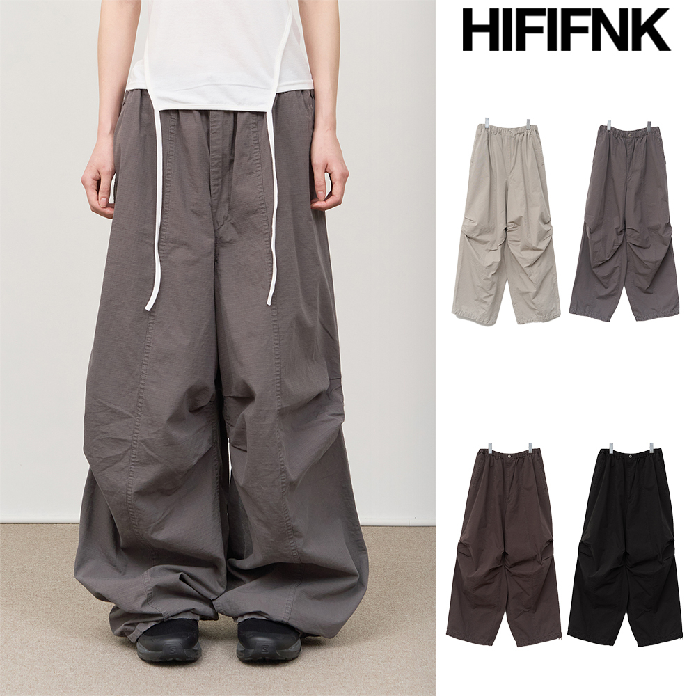 【HI FI FNK】Rip Vintage Parachute Pants