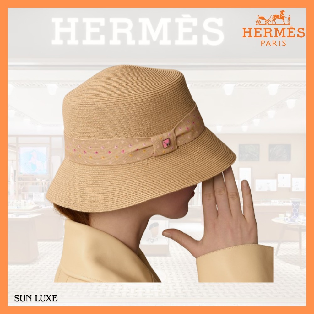 【可愛いリボンがお洒落☆】HERMES ハット Kalicia Pois Medor