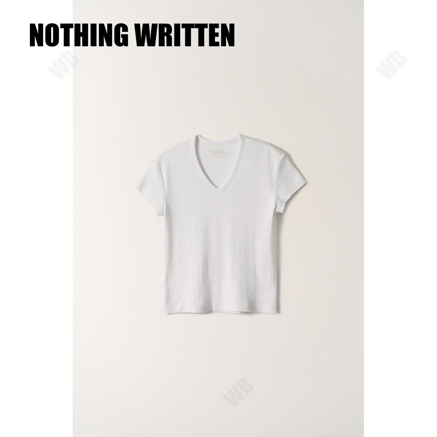 [NOTHING WRITTEN] 90's v-neck t-shirt (White) ☆送料込☆