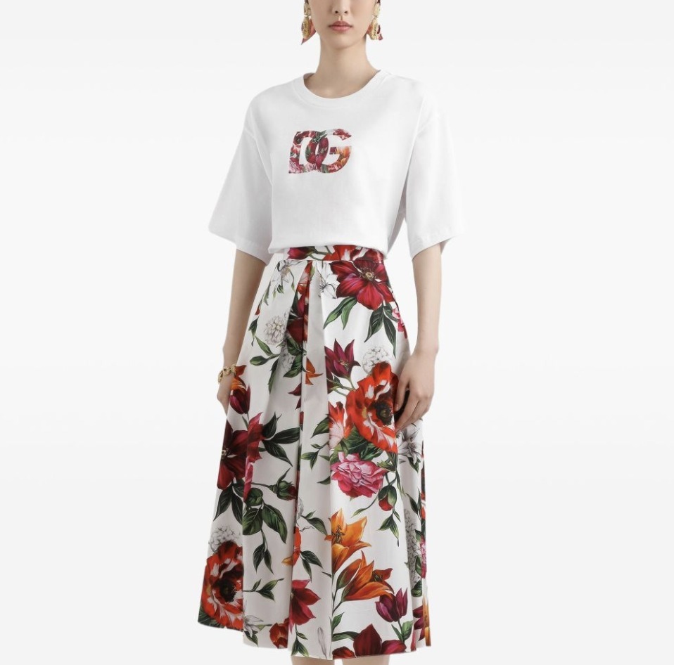 【関税込み】DOLCE & GABBANAフラワープリント Tシャツ