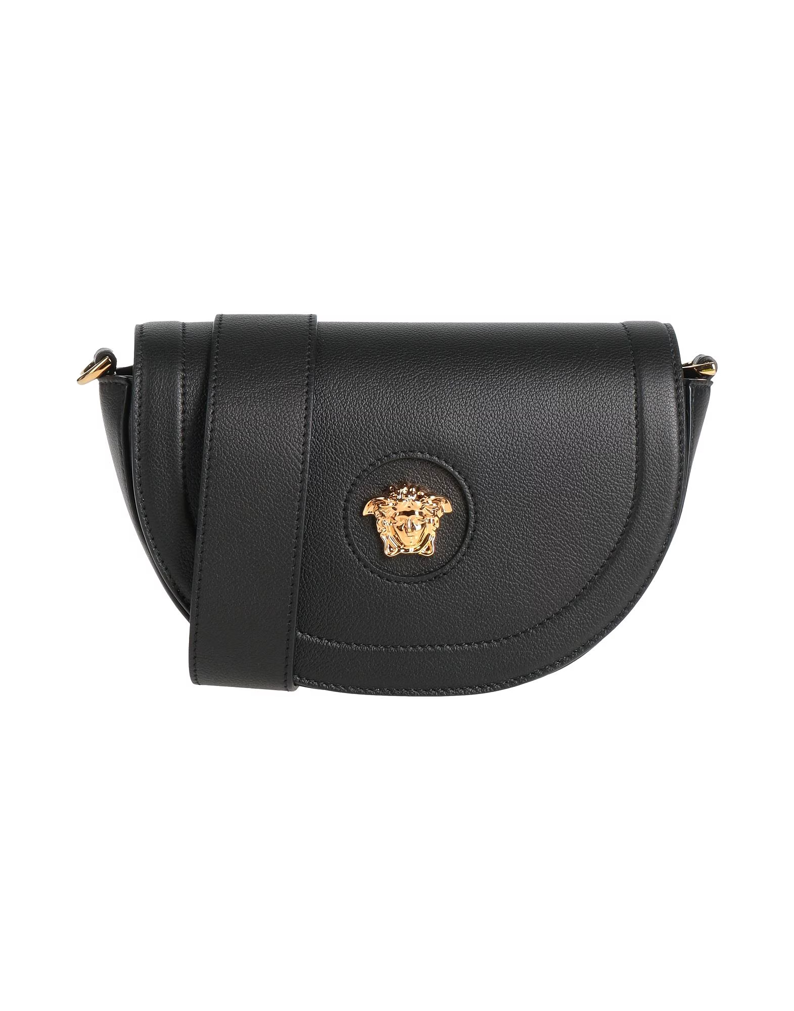 【VERSACE】 ヴェルサーチ カーフクロスボディバッグ ブラック