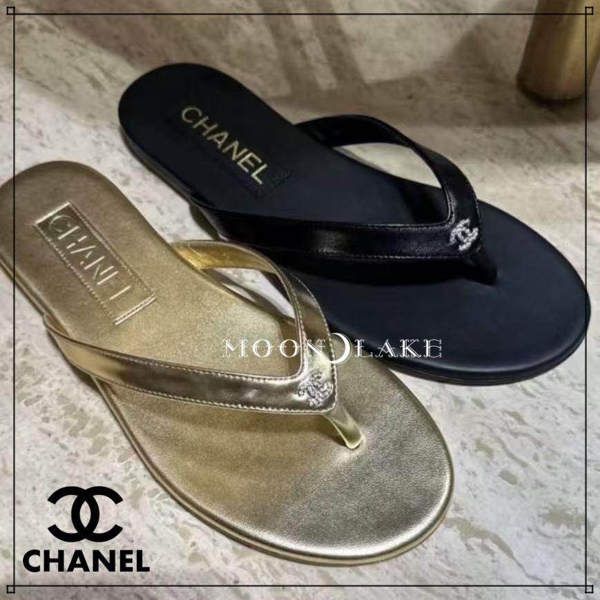 ≪25A★≫CHANEL サンダル ゴールド