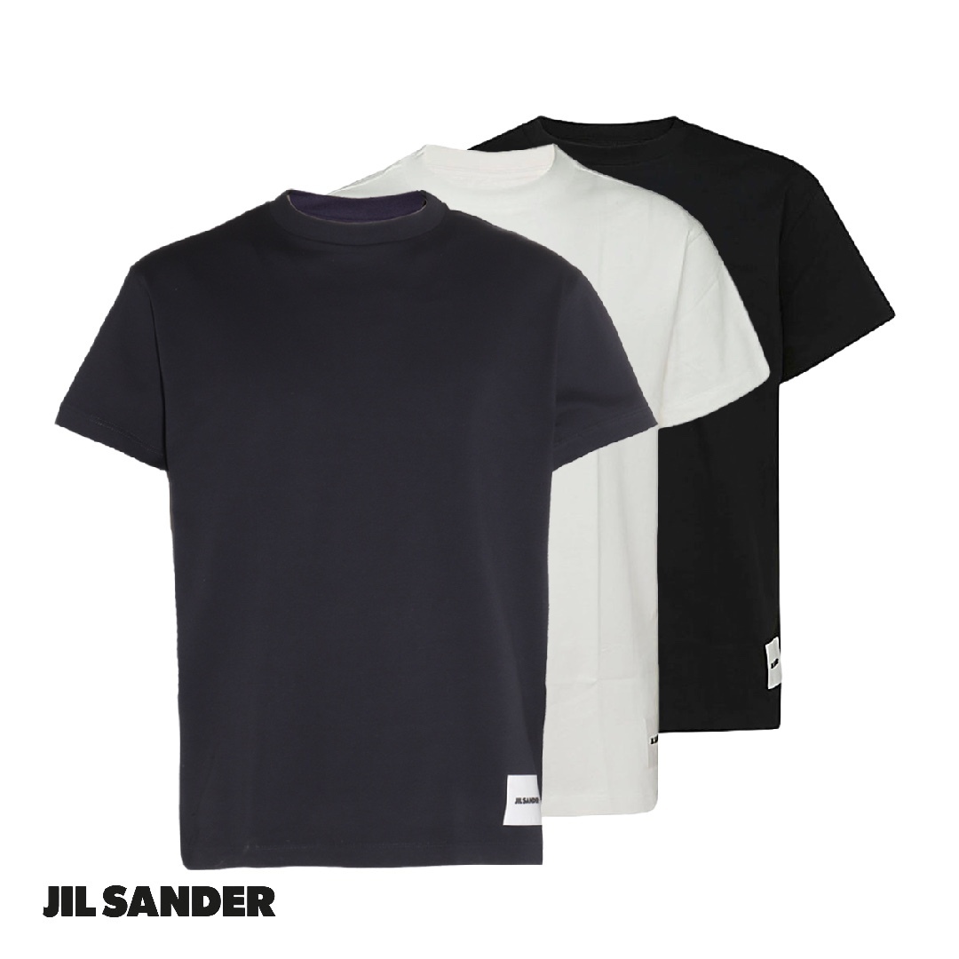 ジルサンダー メンズ 3パックTシャツセット ロゴラベル入り