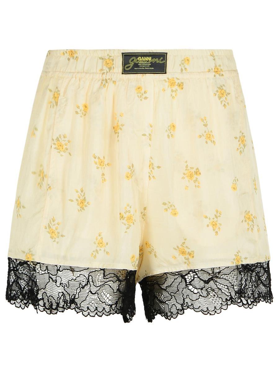 【関税＆送料込み】Ganni Yellow Viscose Shorts