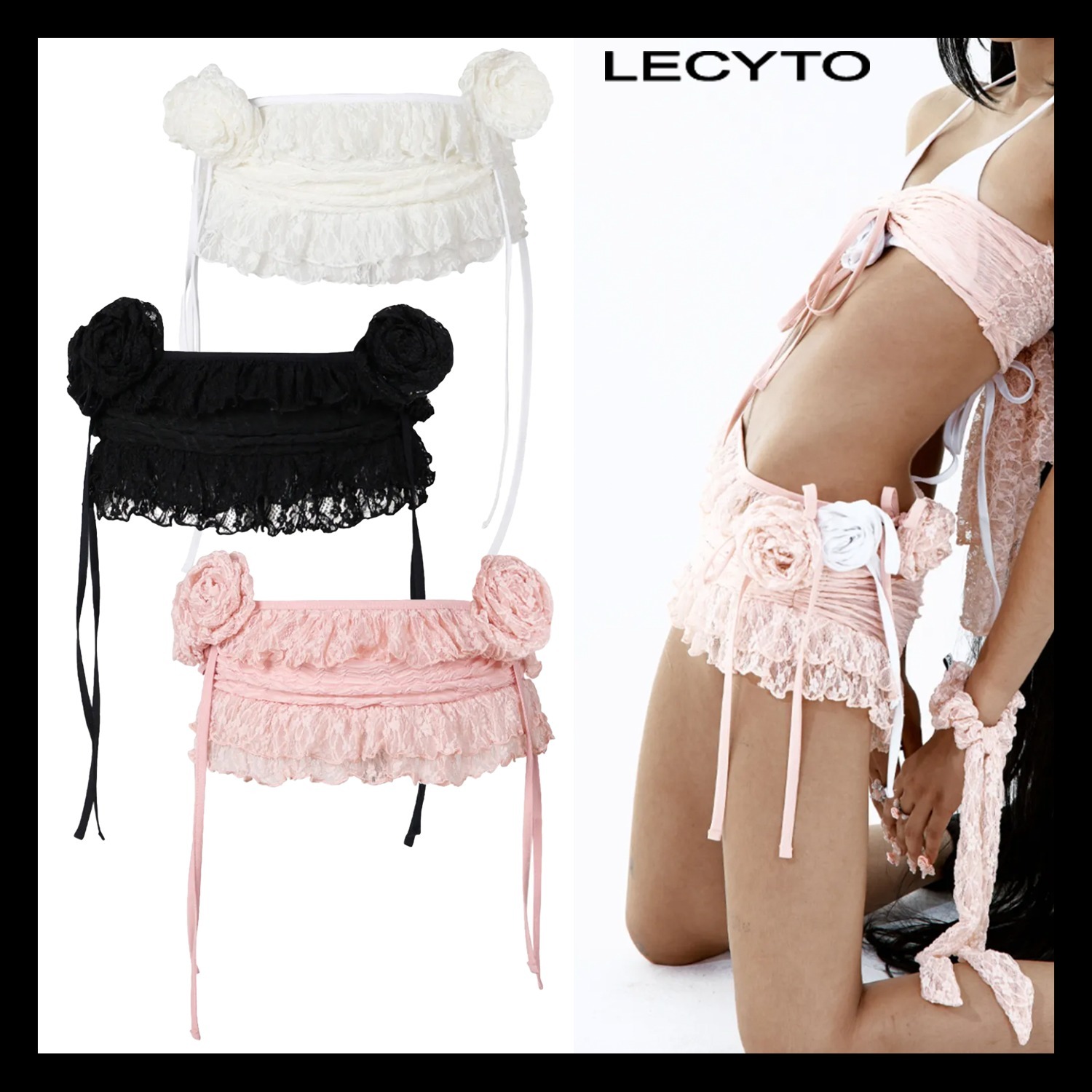 【LECYTO】Micro Mini String Frill Skirt レイヤードスカート