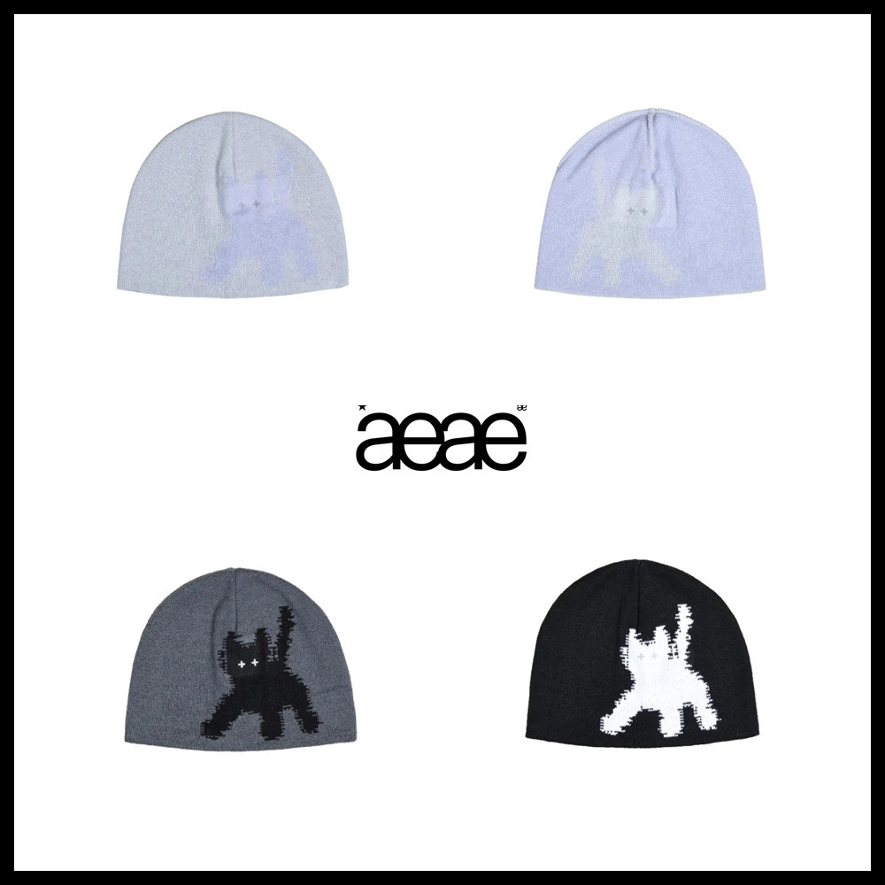[AEAE]UNISEX●Flashed Cats Eye Beanie