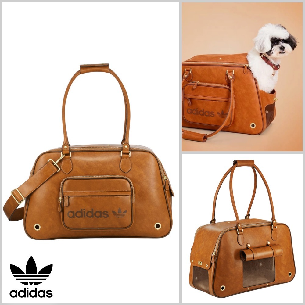 ★Adidas★ Pet Carrier Shoulder Bag Brown