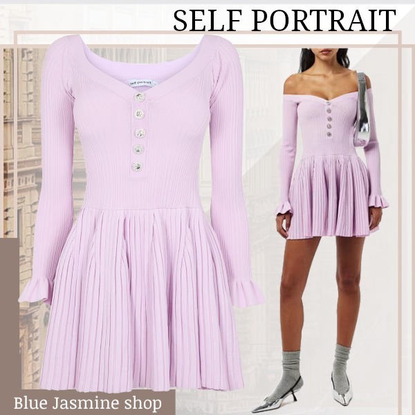 【関税無・国内発】 SELF PORTRAIT / Knit Mini Dress