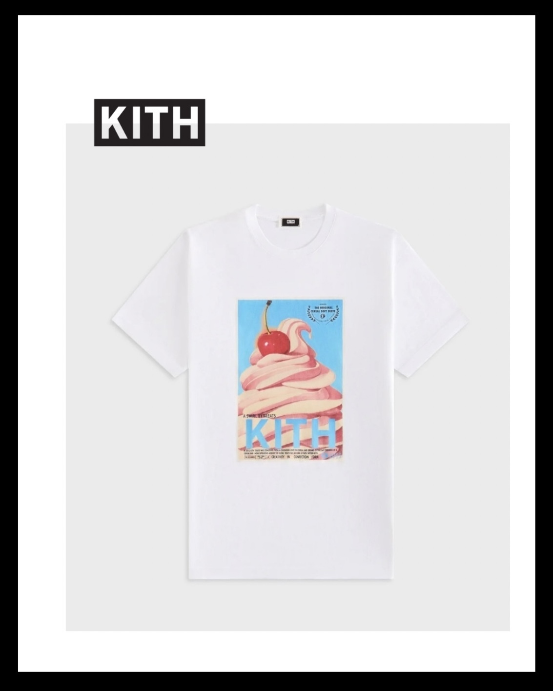 【KITH Treats】チェリーソフトクリーム Tシャツ ホワイト