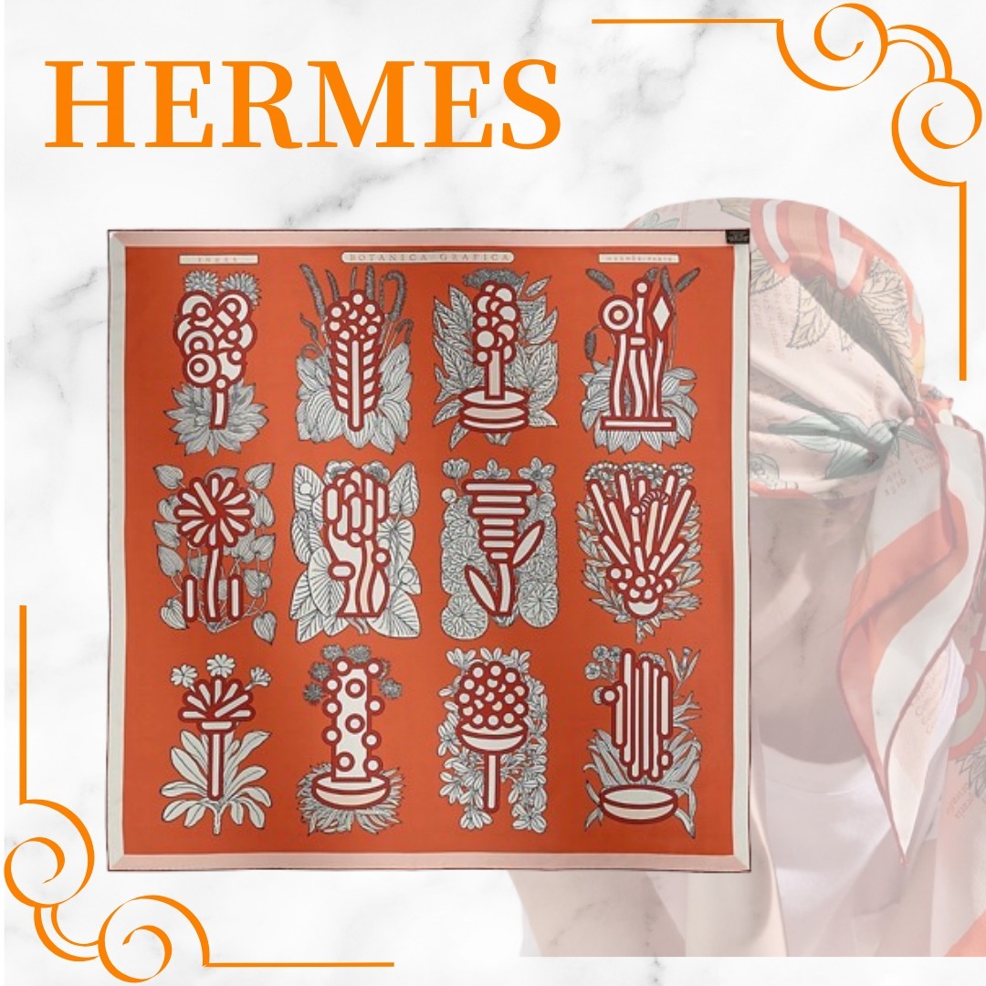 【アーティスティック♪】HERMES カレ 90 ボタニカグラフィカ