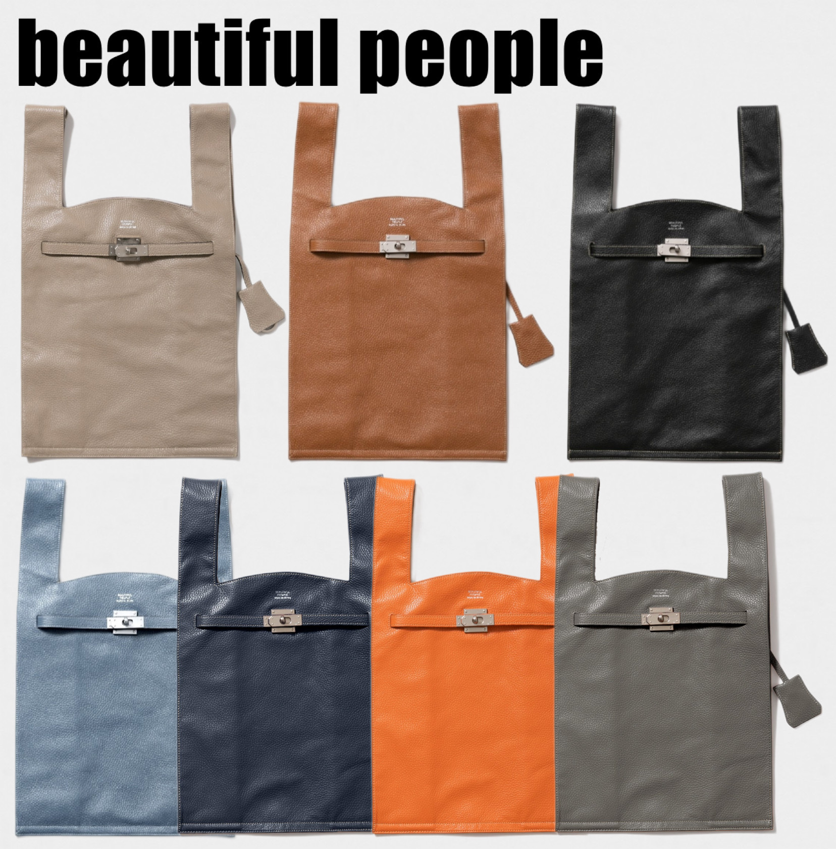 大人気★beautiful people large market bag in shrink leather