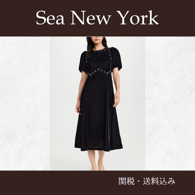 Sea NEW YORK★キャリル ビーズベルベットドレス