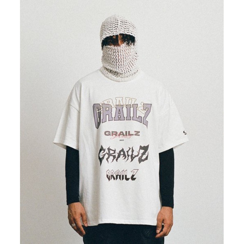 ★GRAILZ★ MULTI LOGO TSHIRTS WHITE