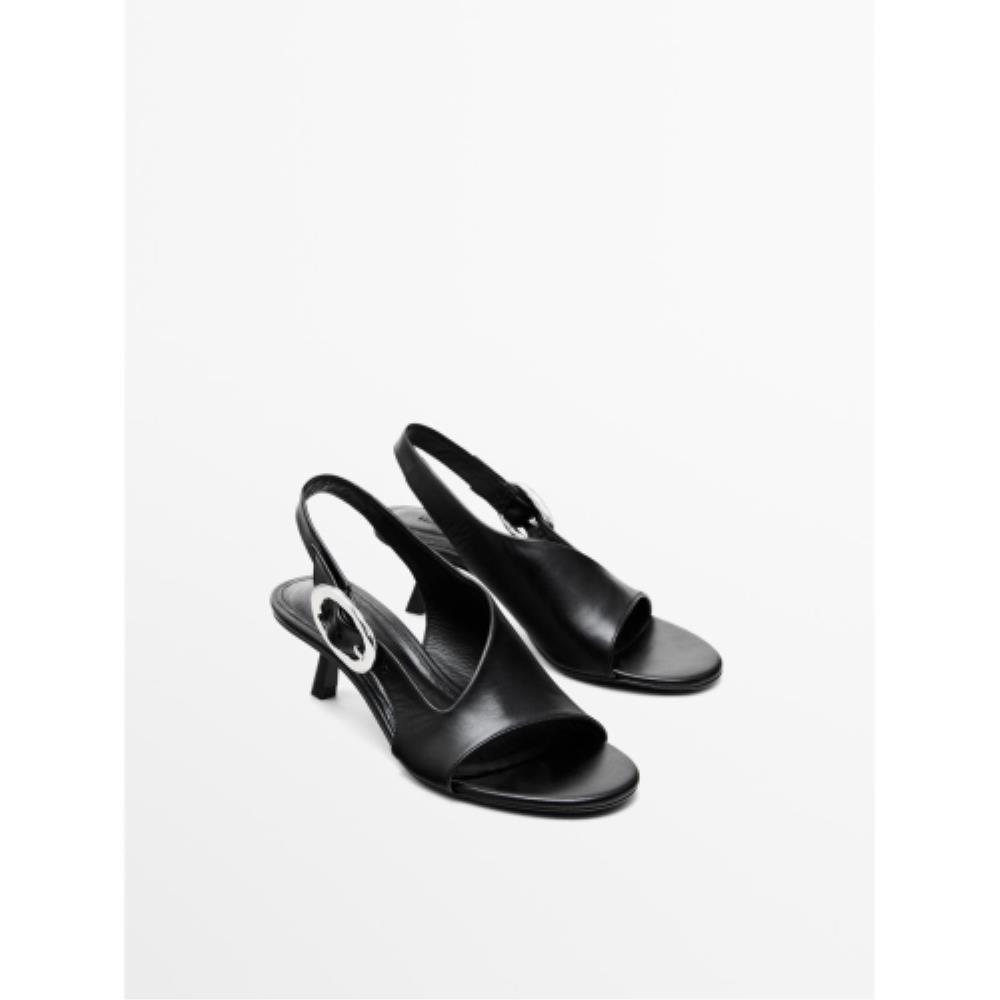 ★Massimo Dutti★ buckle detail heel sandals