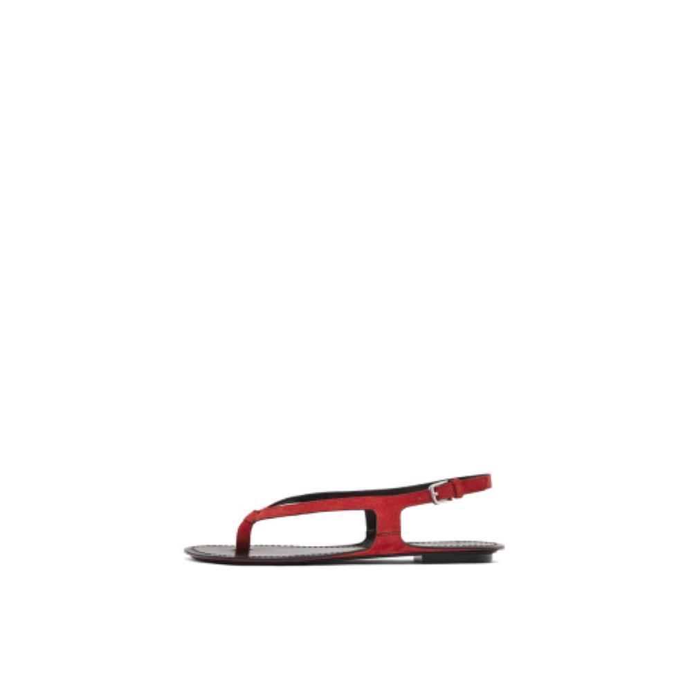 ★Massimo Dutti★ Split Suede Flat Sandals