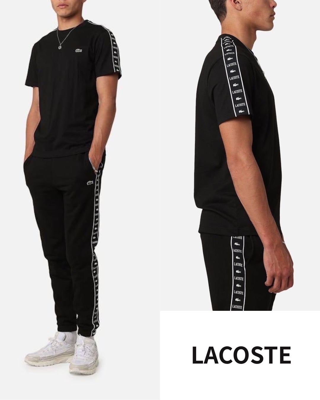 【LACOSTE】ラコステ Tape Heavy Jersey Tシャツ ロゴテープ