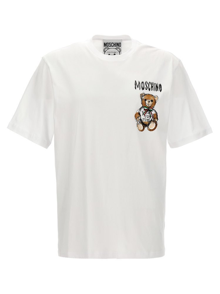 Moschino テティヘアフリントクルネックTシャツ V07160241 1001