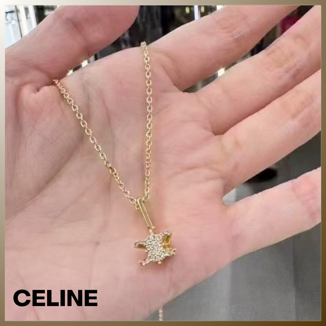 CELINE セリーヌ ソリティア スパークル ネックレス