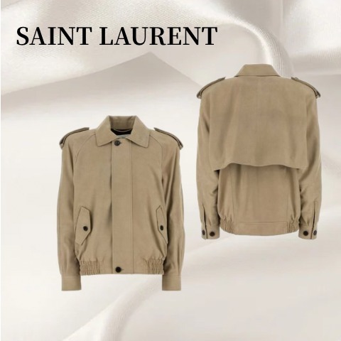 レザージャケット・コート [Saint Laurent ] Cappuccino Leather Jacket
