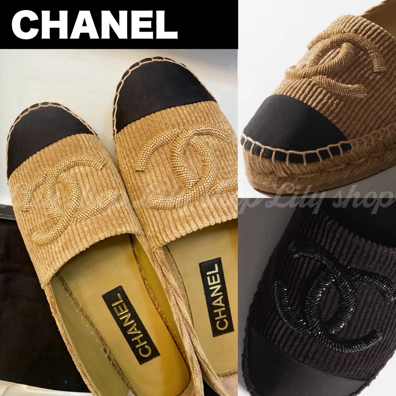 ロゴ映えの柔らかカジュアル【CHANEL】エスパドリーユ