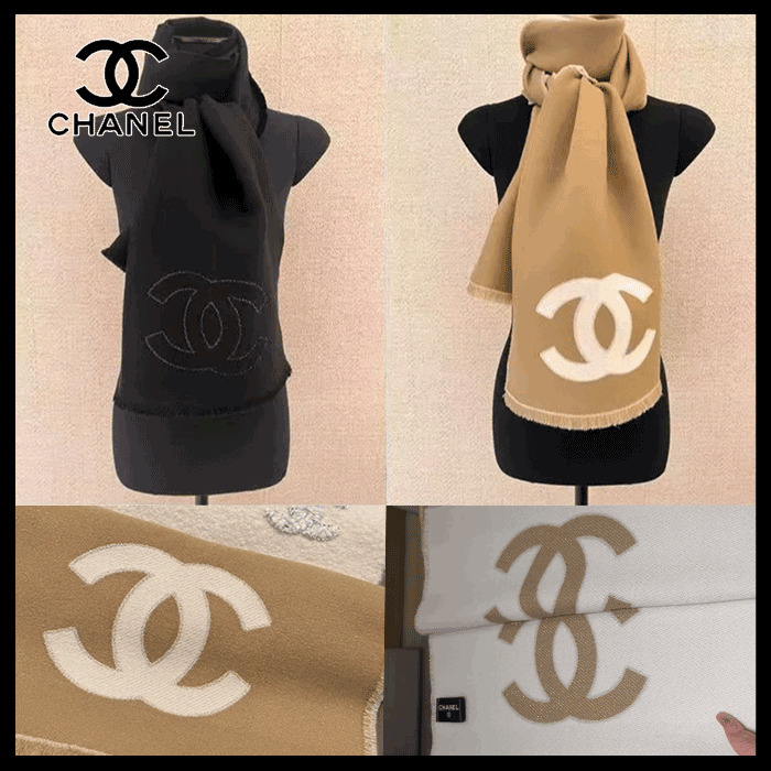【上質な素材とロゴがポイント☆】CHANEL マフラー CCロゴ