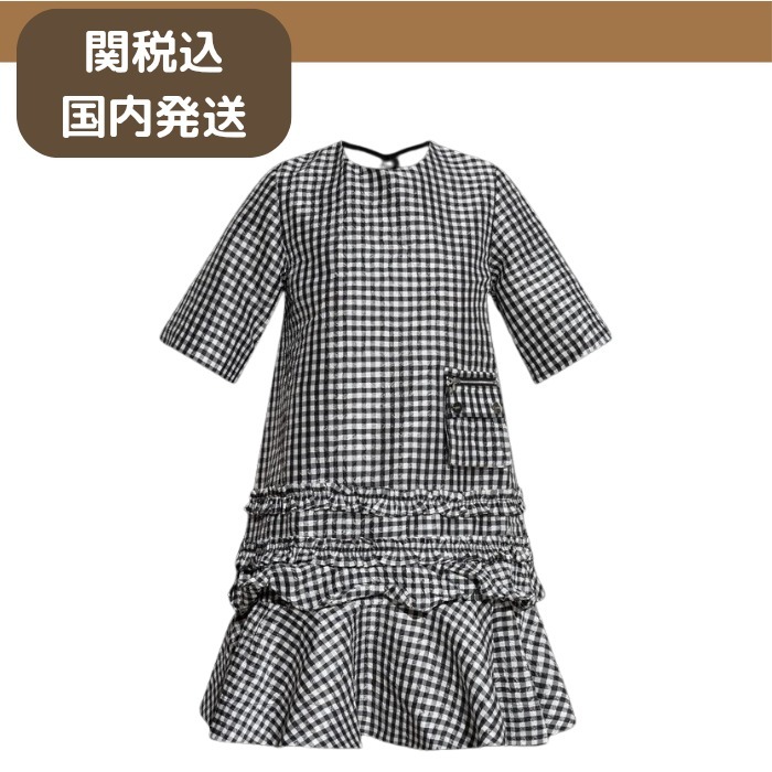 【関税・送料込 国内発送】 GANNI チェック ミニドレス