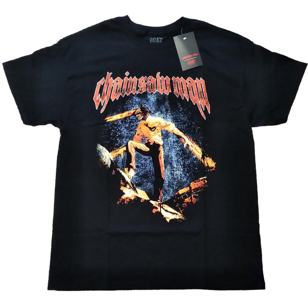 チェンソーマン Tシャツ 黒 デンジ アニメT 両面プリント