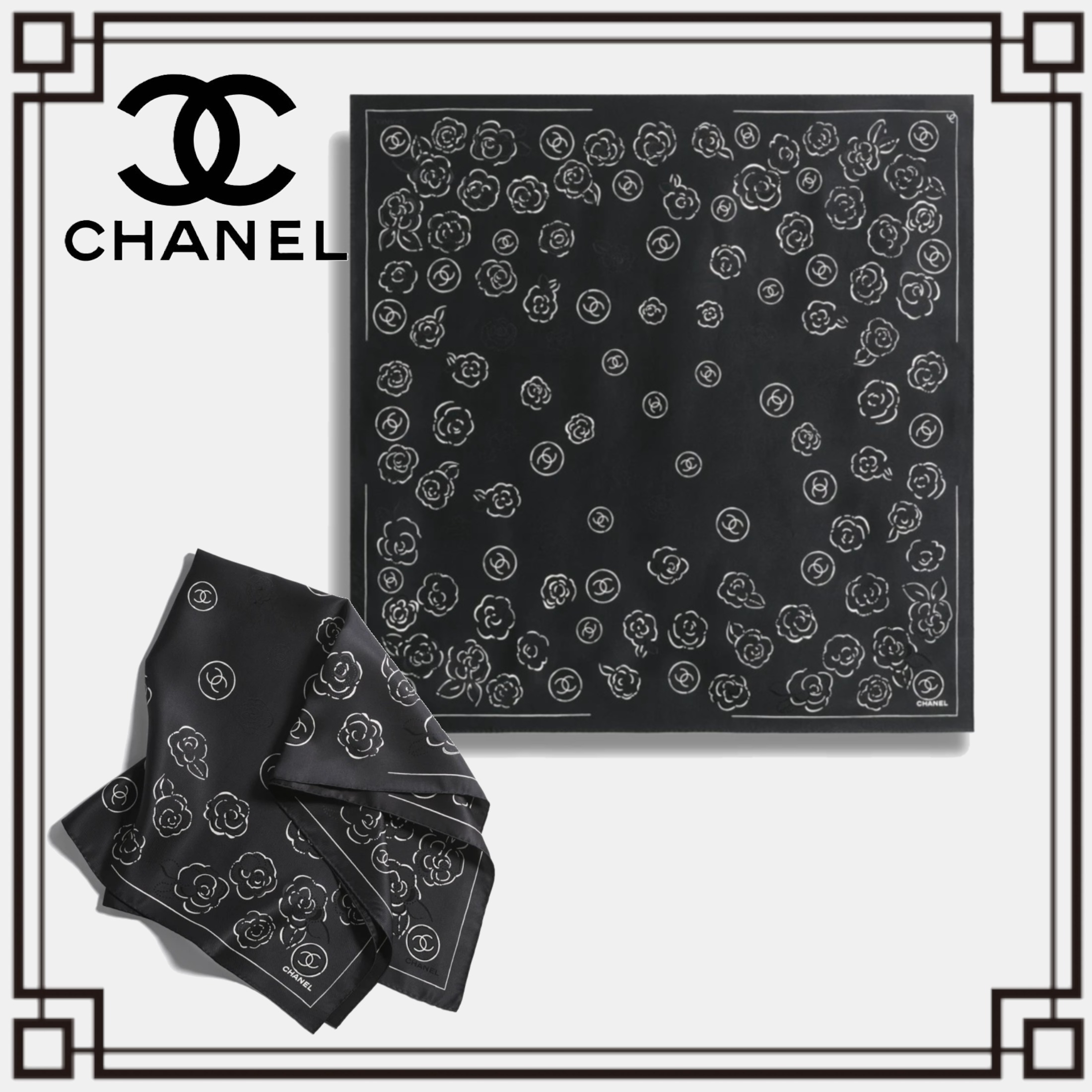 シルクスカーフ【CHANEL】シャネル スカーフ