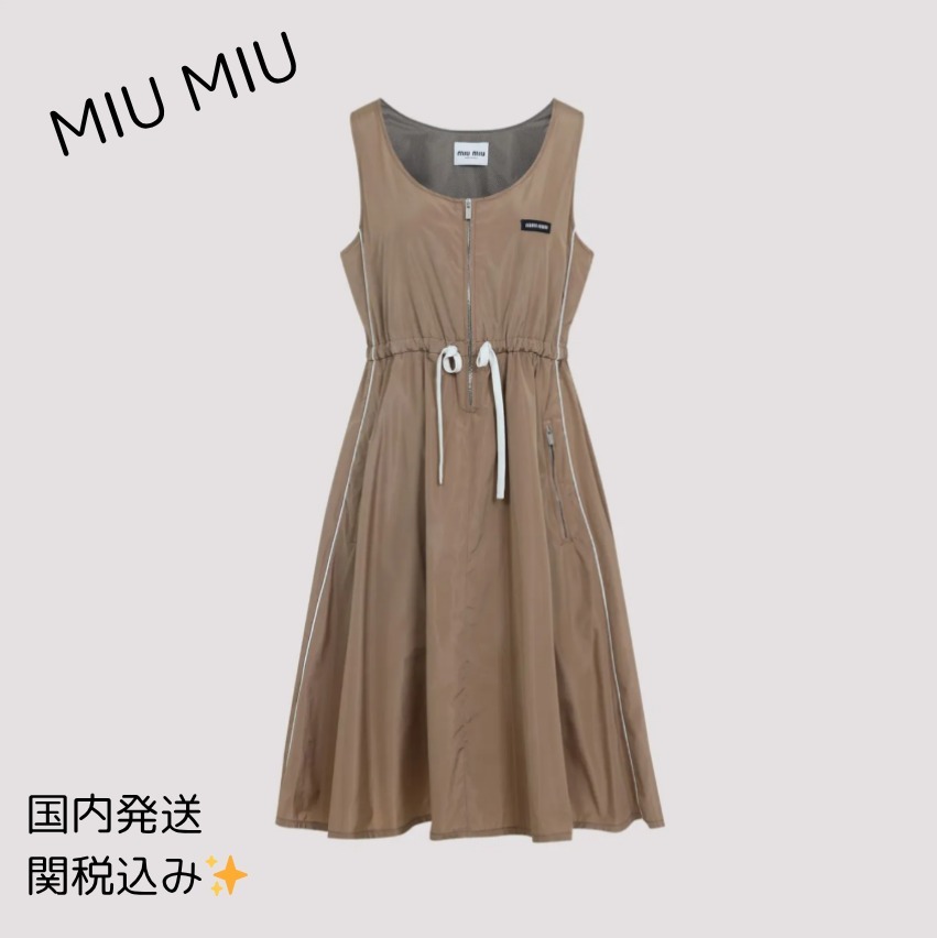 ワンピース Miu Miu Mini Silk Dress