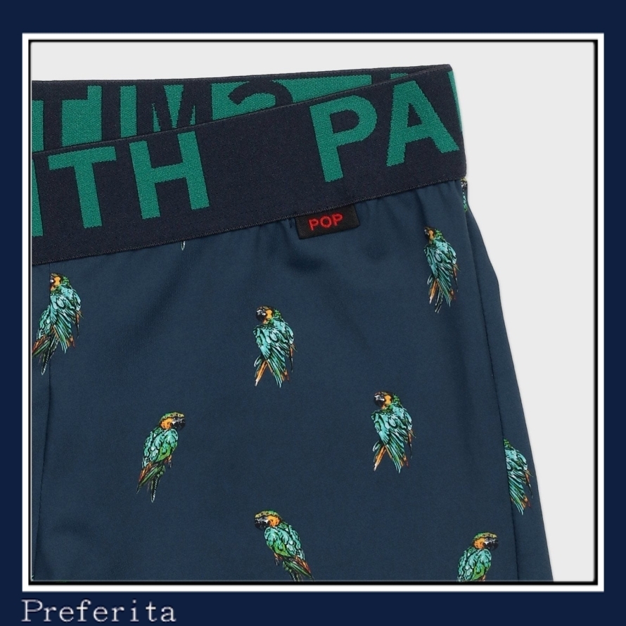【Paul Smith】\"Parrots\" ボクサーパンツ ロゴ ナイロンベア天竺