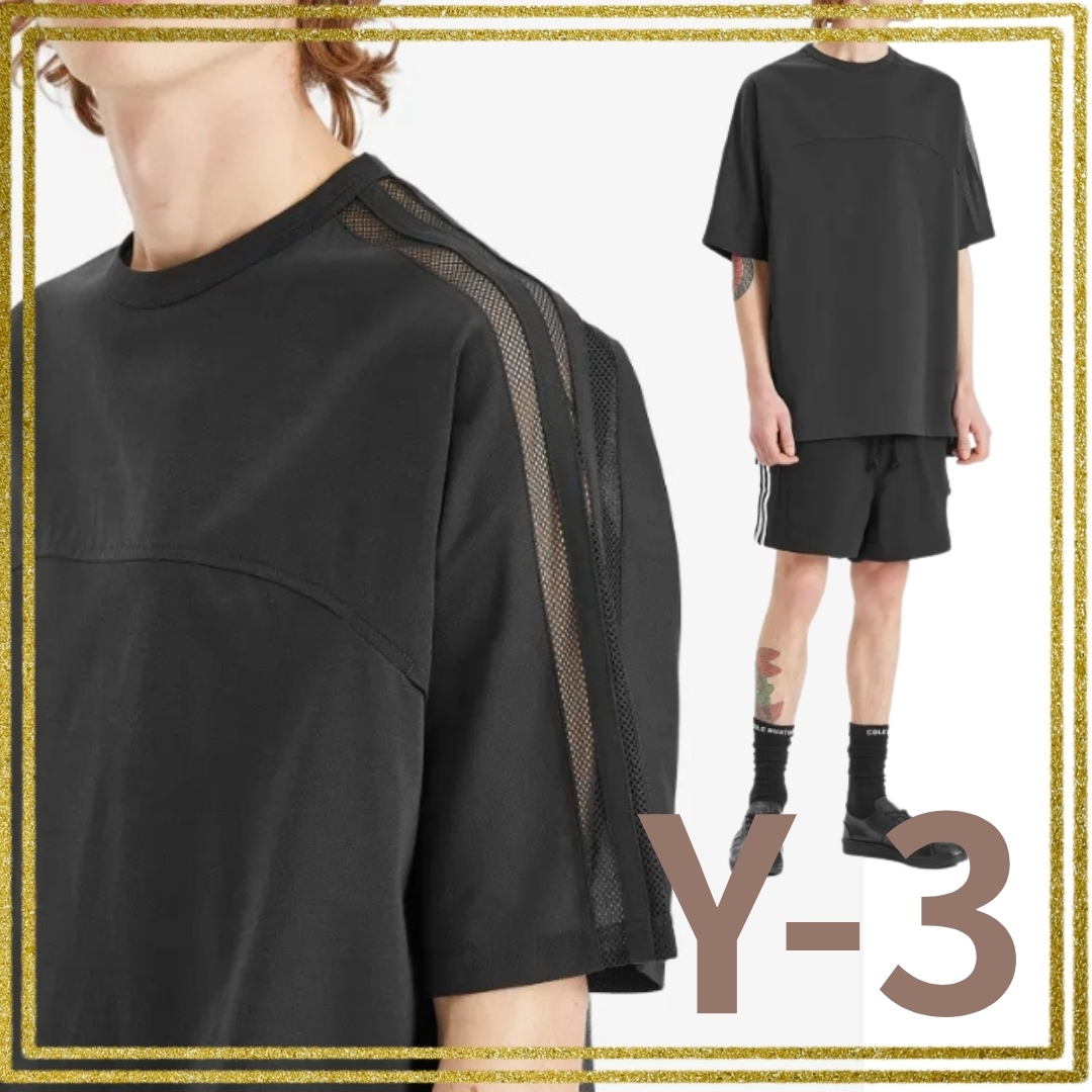 【Y-3】ワイスリー Y-3メッシュ3ストライプTシャツ