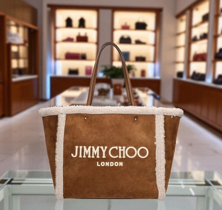 Jimmy Choo Avenue トートバッグ カーキ