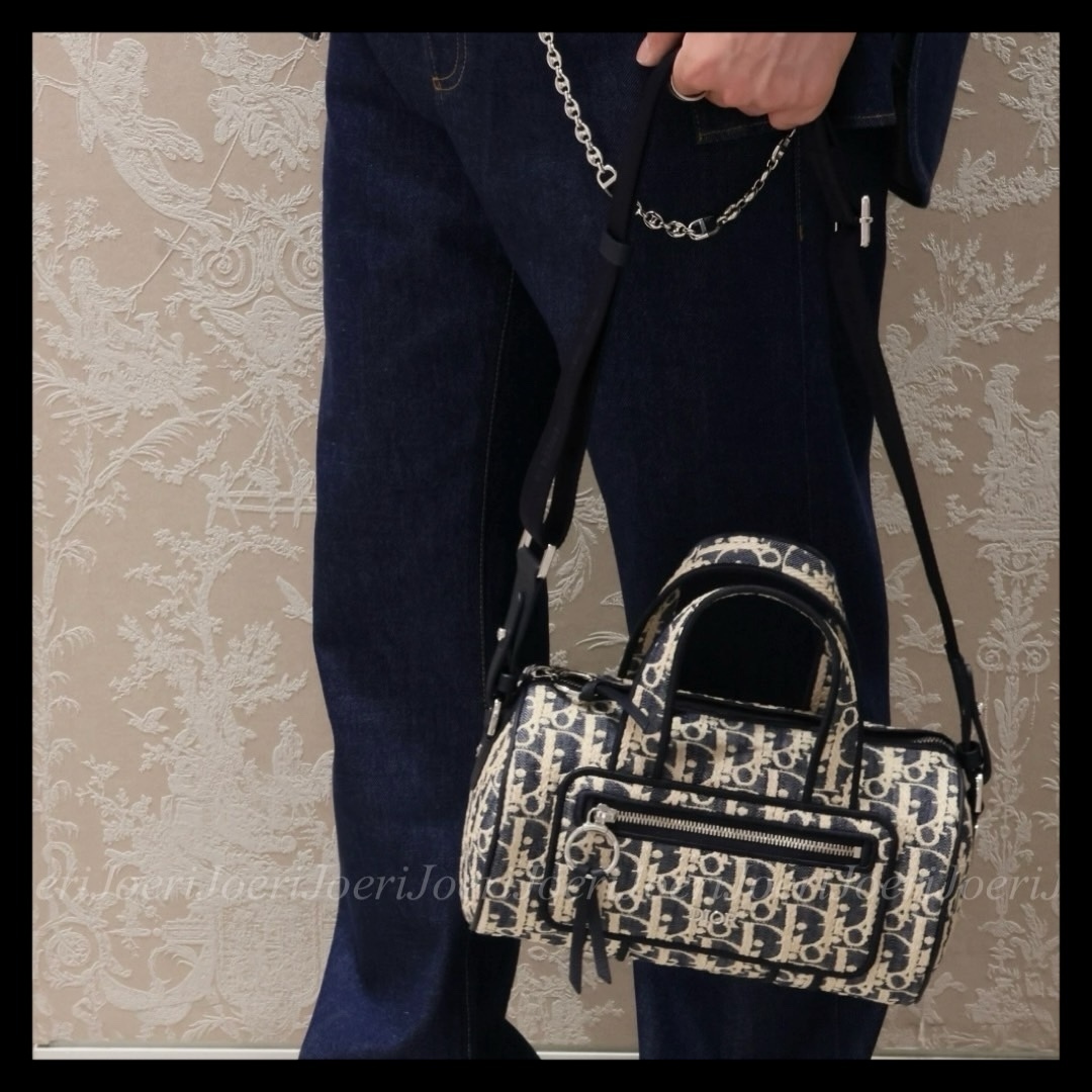 【上品に魅せる★】Dior ジップ付き メッセンジャーバッグ